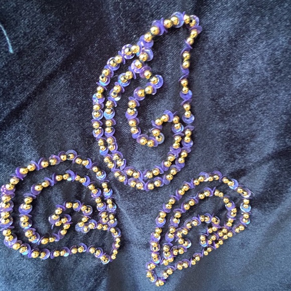 VINTAGE VELVET EGYPTIAN BEADED DRESS - Picture 11 of 13